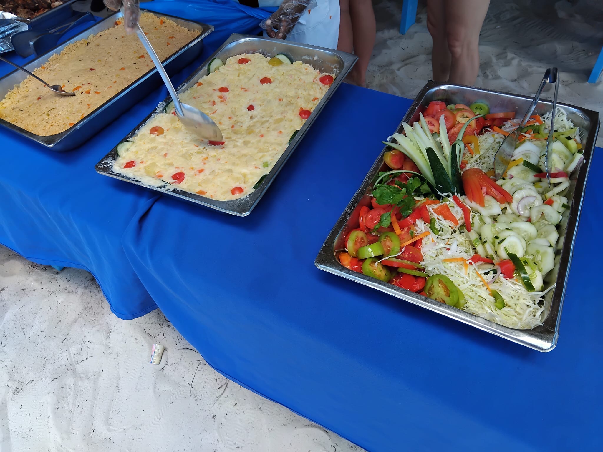 Insel Saona Ausflug (10) Karibisches Buffet am Strand von Saona